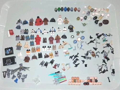 GENUINE LEGO STAR WARS MINIFIGURE PARTS & ACCESSORIES LOT R2D2 BOBA FETT LUKE