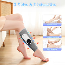 Leg Massager Cordless Calf Air Compression Massager w/ Heat Pain Relief 3 Modes