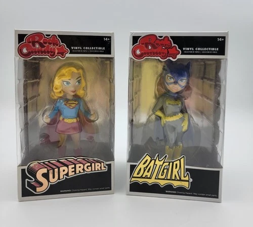 Rock Candy Lot of 2 Batgirl and Supergirl Funko Pop Vinyl Collectible Figures