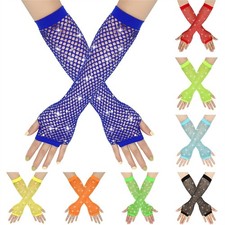 Punk Gloves Half Finger Fishnet Gloves for Women and Girl Party Accessory