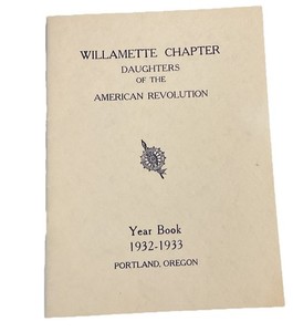 Daughters of the American Revolution Willamette Chapter Portland OR 1932 Members
