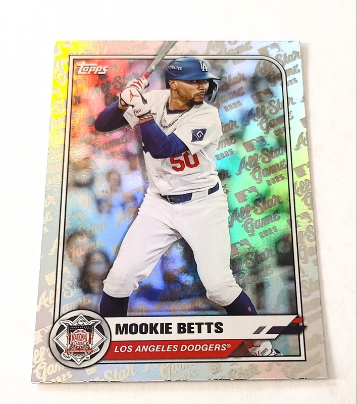 Mookie Betts 2025 Topps All-Star Game Stamp Silver Foil Parallel #80 