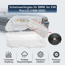 2er Set Scheinwerferglas Streuscheiben f�r BMW E46 Limo Touring 98-01 VFL