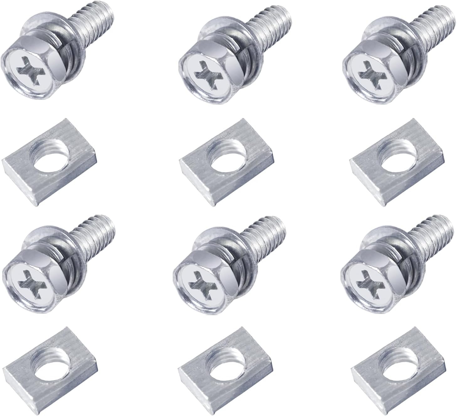 6 PCS Bolts and Nuts Kit, Motorcycle Battery Bolts and Nuts, M6X16Mm Motorcycle