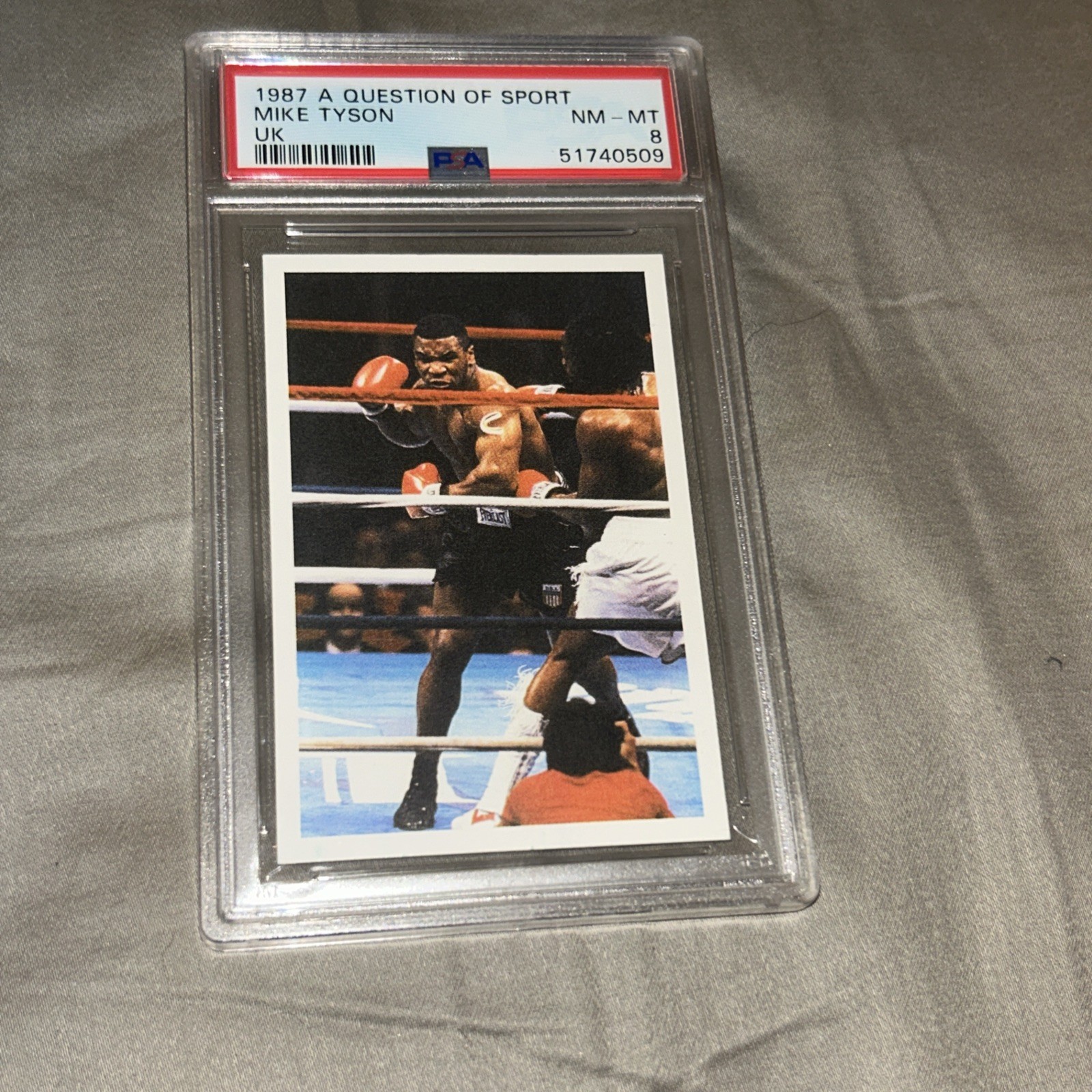 1987 A QUESTION OF SPORT UK MIKE TYSON PSA 8