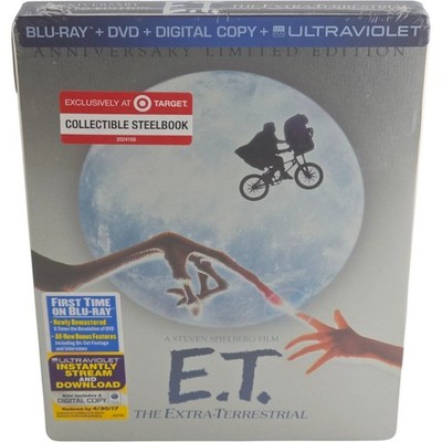 E.T THE EXTRA TERRESTRIAL Blu-Ray+DVD+Digital HD Steelbook Ausgabe Begrenzte