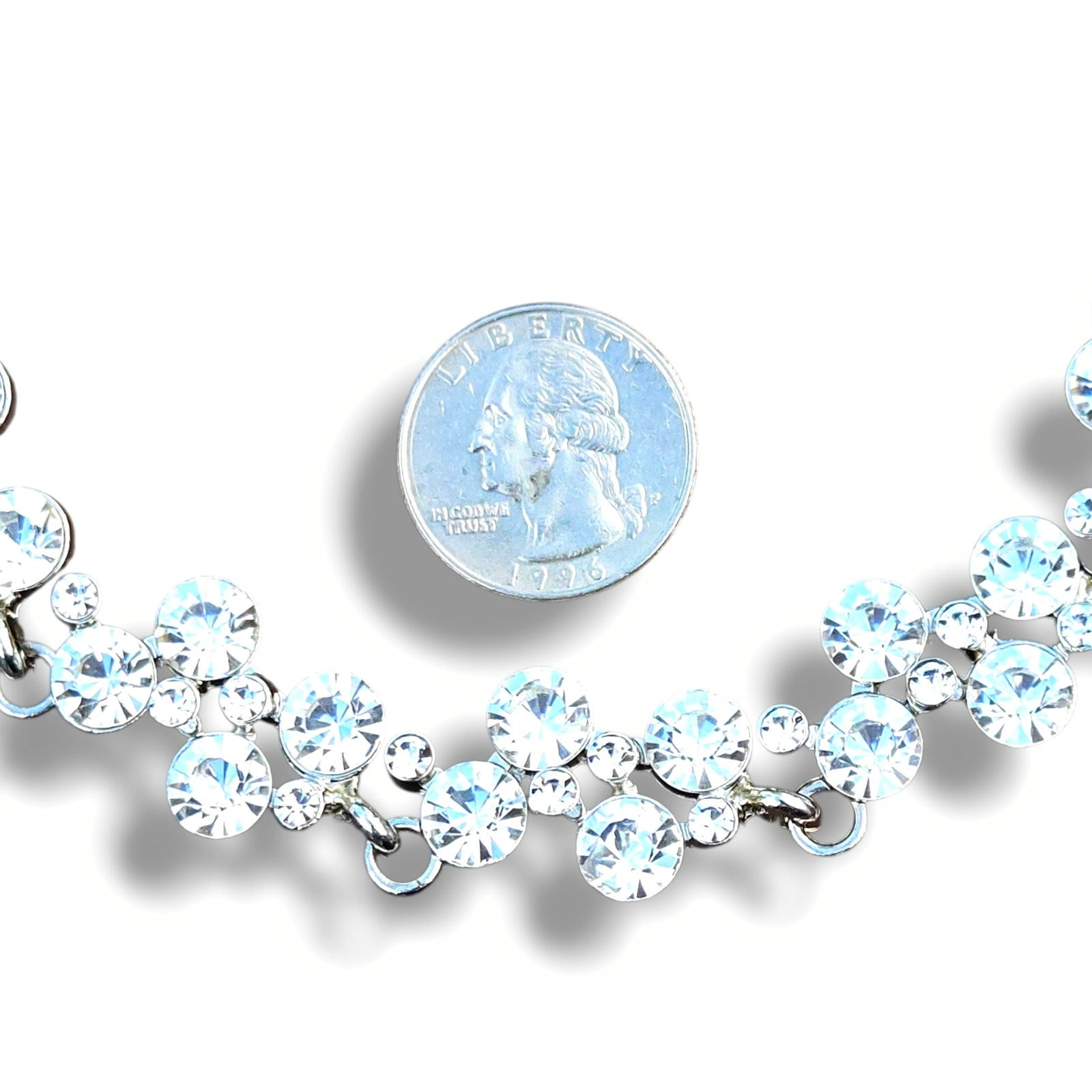 Crystal Rhinestone Statement Collar Necklace Brid… - image 5