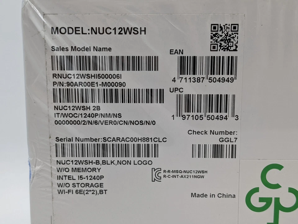 ASUS NUC 12 Pro Barebone Mini PC Intel Core i5-1240P (90AR00E1-M00090) - Image 4 of 4