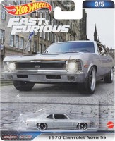 Hot Wheels 2023 1970 Chevrolet Nova Ss Fast And Furious 3/5 HNW54 Die Cast Model