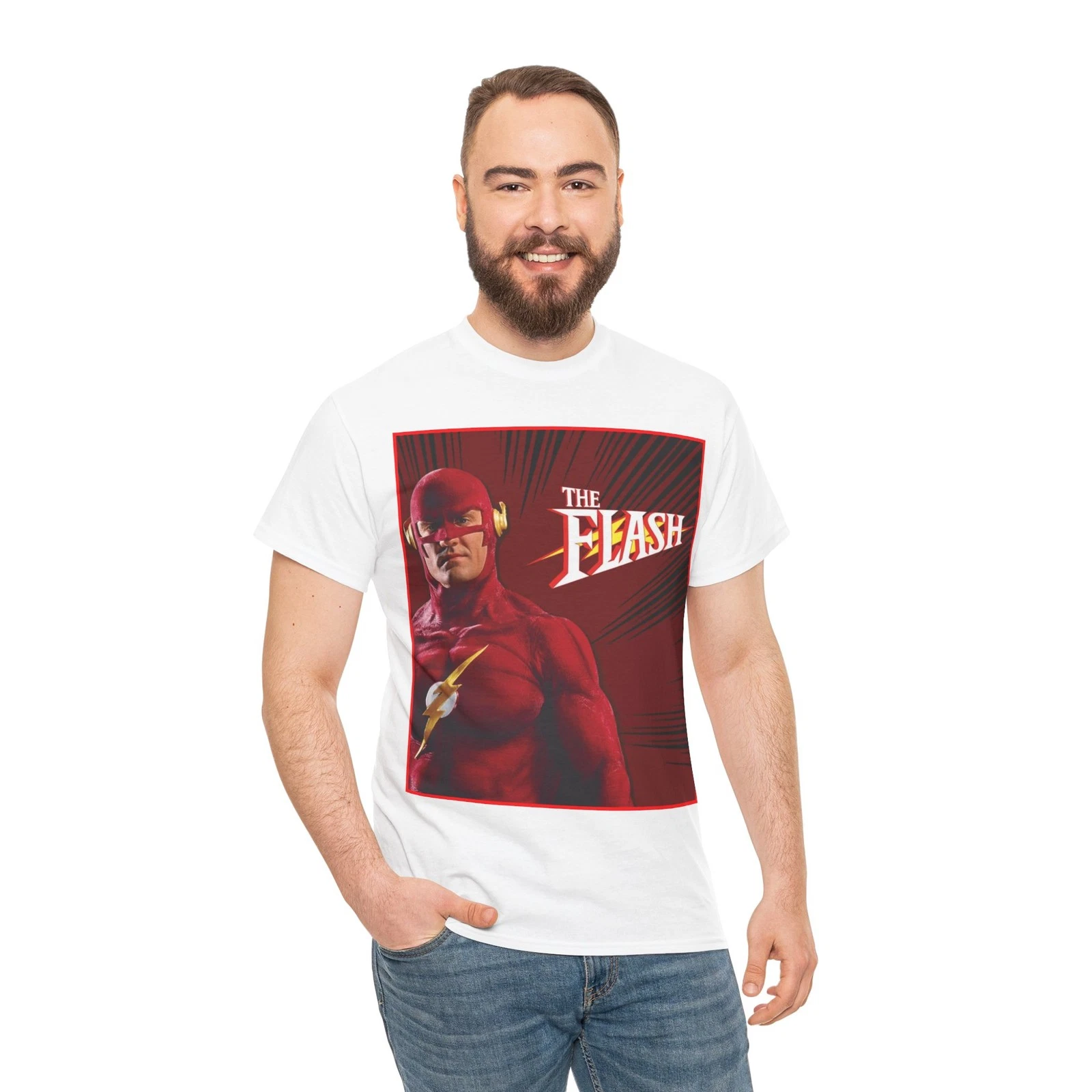 Flash T-Shirt - John Wesley Shipp - DC Comics 1990s TV Series - Barry Allen