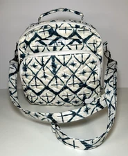 Lug Ranger Crossbody Bag Blue &White Diamond Multiple Zippers & Pockets NICE!