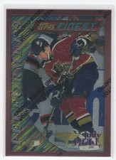#109 1996-97 Topps Finest With Coating { Jody Hull Florida Panthers