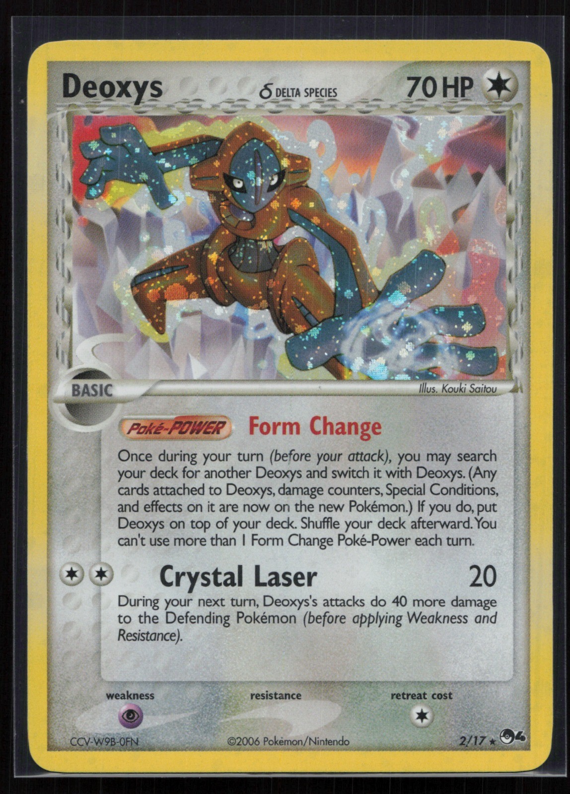 Deoxys (Delta Species) 002/017 holofoil POP Series 4 Pokemon TCG Card