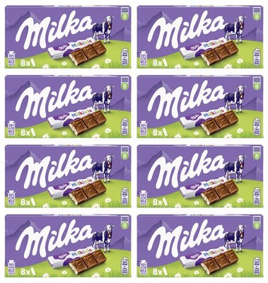 8 MILKA MILKINIS Cream Filled Alpine Milk Chocolate Sticks Candies Treats 88g