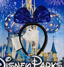 Disney Parks Authentic Loungefly Blue Characters Chibi Ears Headband NEW
