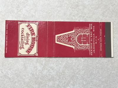 #ad AV109 Matchbook Cover Fire House dining Janesville Prairie du Sac Wisconsin WI $4.99