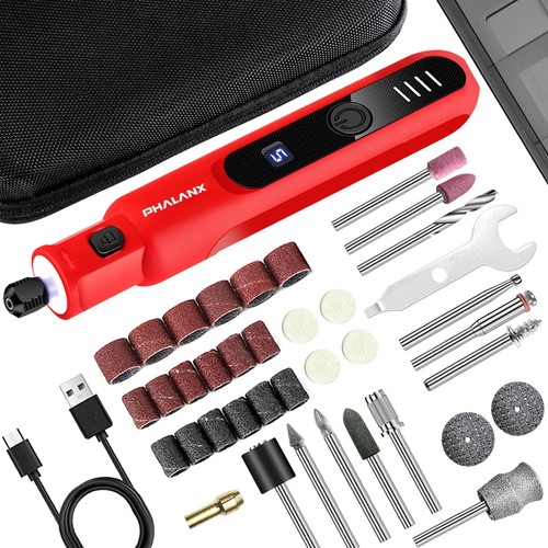 Dog Nail Grinder - Upgraded Pet Nail Grinder, Electric 5 Speeds LED Lights Ri...