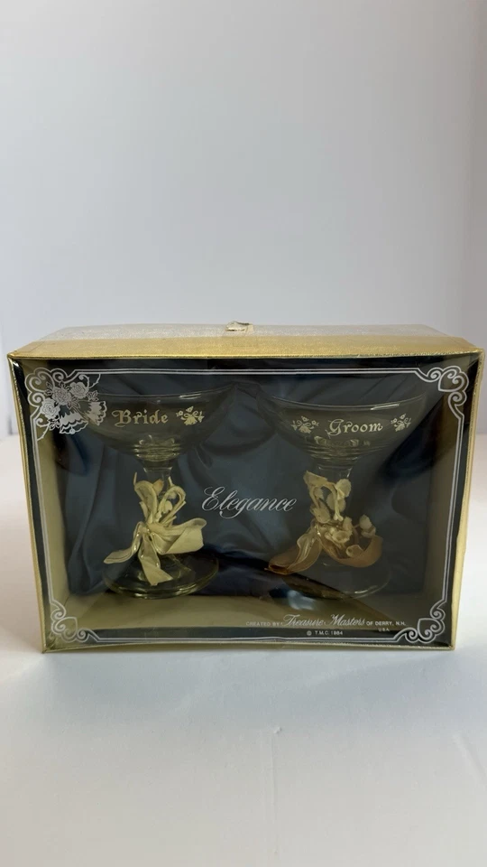 Juego de gafas Treasure Masters novia y novio 1984 - decoración de boda vintage Foto 3 de 4