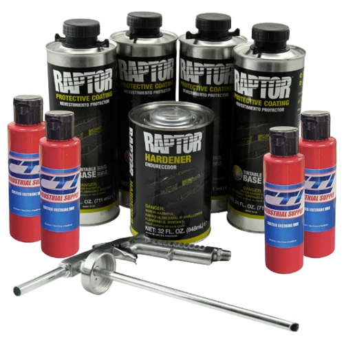 U-Pol Raptor Bedliner Kit Victory Red 4 Liters