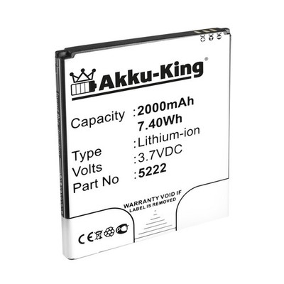Akku-King Akku für Wiko Freddy 9669 Rainbow Lite 4G - 5222 Ersatzakku Battery