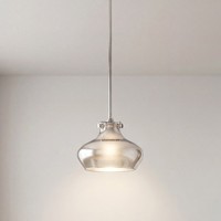 Deckenleuchte Metall Chrom Industrie E27 Ø25Cm HöHe Verstellbar Deckenlampe