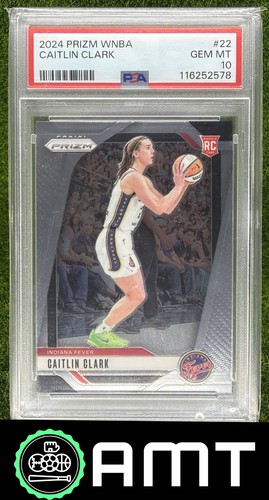 Caitlin Clark RC PSA 10 2024 Panini WNBA Prizm Indiana Fever #22 2578