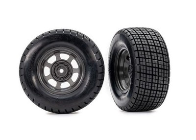Traxxas Hossier Reifen auf 2.2/3.0 Felge graphit-grau (2St.) Slash Modified