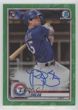 2020 Bowman Chrome Rookie Green Refractor 50/99 Nick Solak #CRA-NS Auto 0f5t