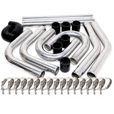 2.5 Aluminum Turbo Intercooler Piping Kitblack Silicon Hosebolt Clamps 2.5 Aluminum Turbo Intercooler Piping Kitblack Silicon Hosebolt Clamps