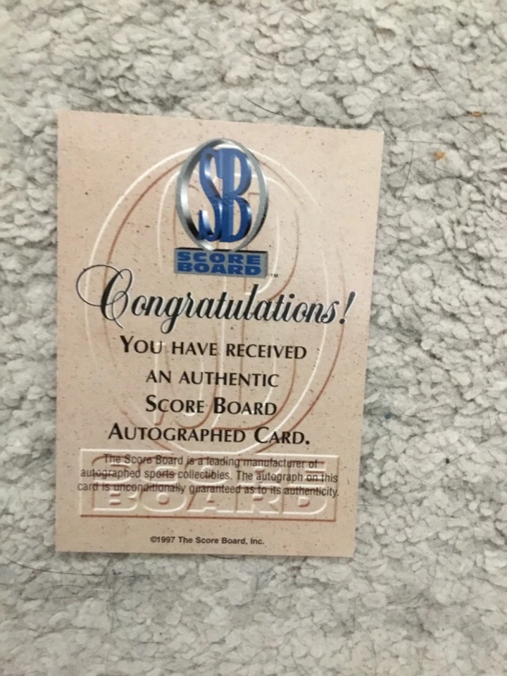 1997 Score Board Visions Signings Jerome Williams Authentic Autographed Card - Image 2 of 2