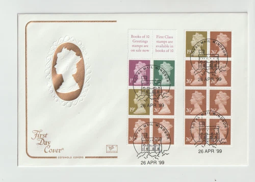 GB 1999 Definitive Booklet Pane Cotswold FDC