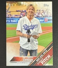 Keith Urban 2016 Topps Update First Pitch #FP-5 - Los Angeles Dodgers