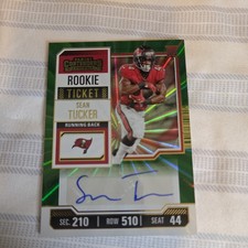 2023 Sean Tucker Rookie Auto Green Parallel Panini Contenders #157