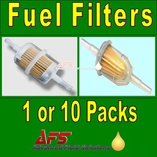 IN-LINE FUEL FILTER Petrol & Diesel - Small, Large 6mm 8mm Stem Hose Pipe Water