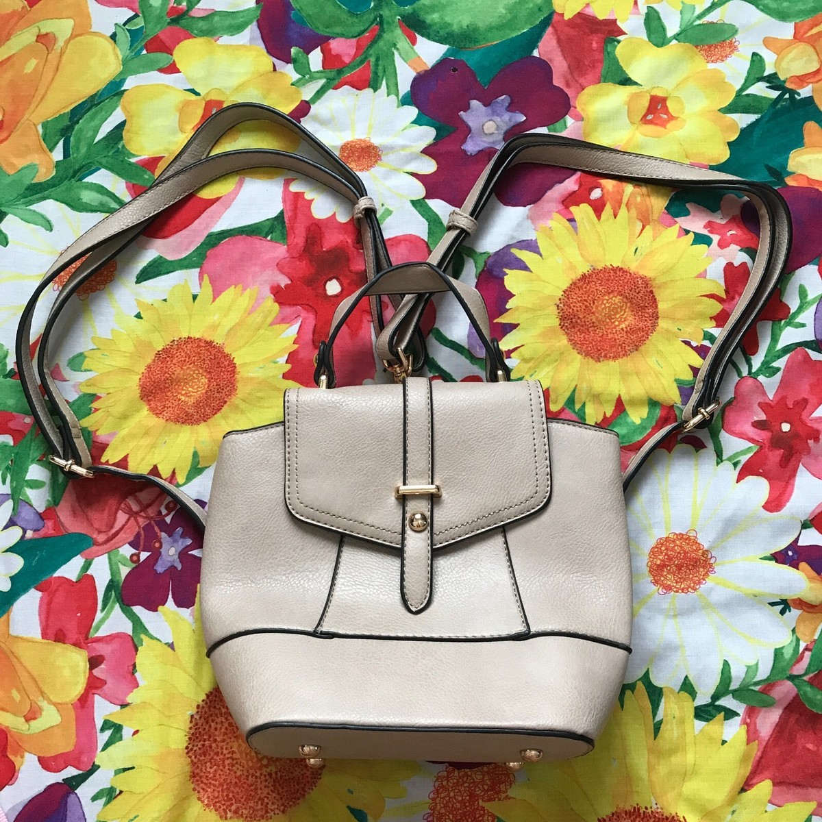 cream convertible backpack leather Gemini by White Elm Almond Almond | Aqua Lining Emily is the ultimate convertible bag Vintage Cream Leather Convertible Backpack