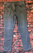 Jag Jeans Women's Size 12 Mid Rise Skinny Gray Charcoal