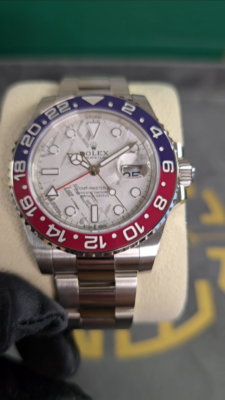 MINT ROLEX GMT-MASTER II 126719BLRO 40MM METEORITE PEPSI 18K WHITE