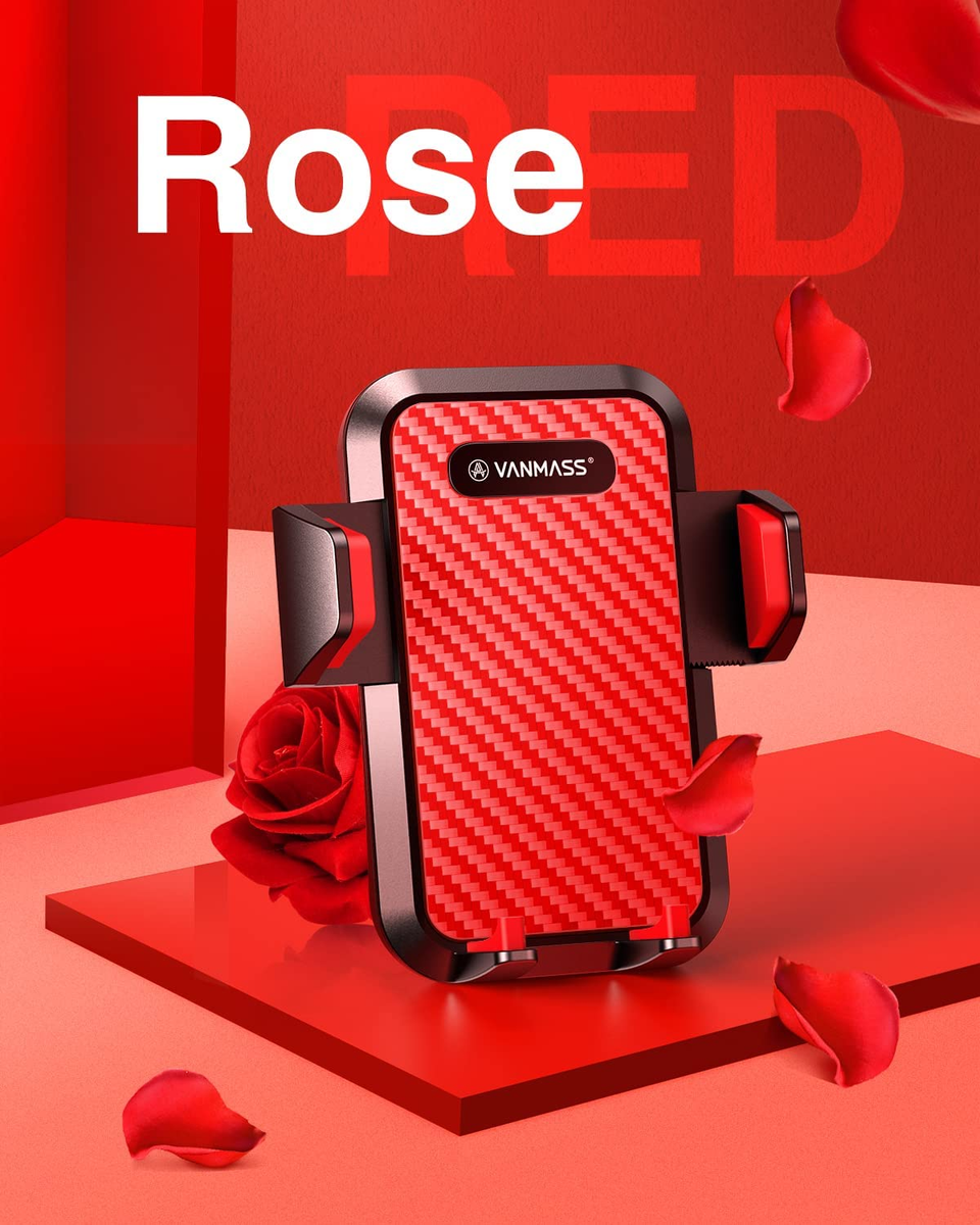 Supporto Universale Per Telefono Auto VANMASS – Colore Rosso
