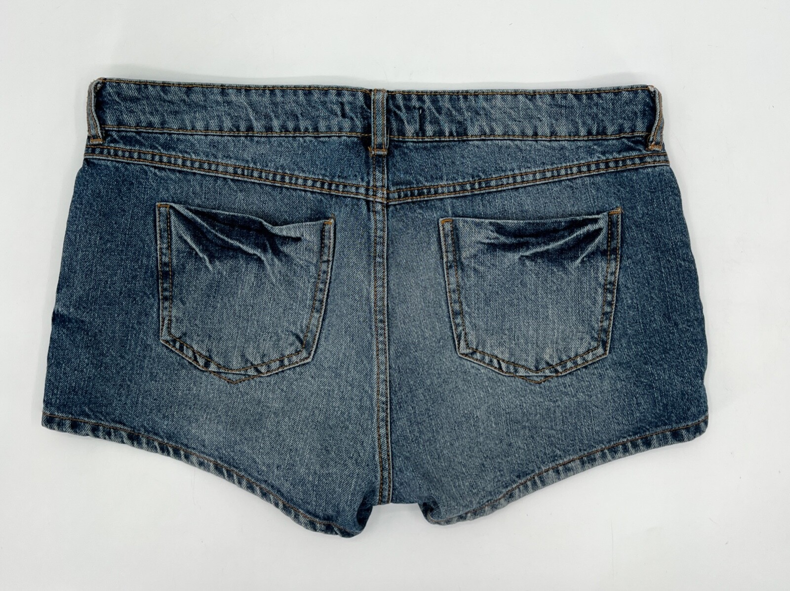 Bershka Shorts Women 8 Blue Denim Medium Wash Hot… - image 2