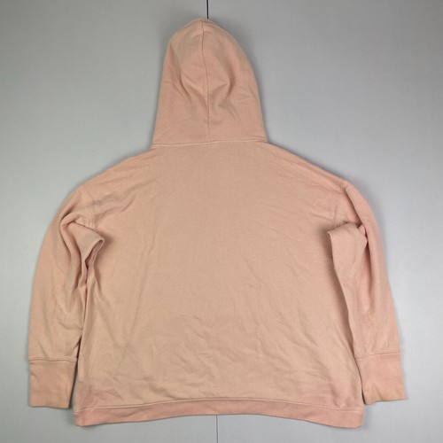 GAP Hoodie Small Pink Womens Hooded Jumper Sweatshirt Pockets Spellout Big Logo - Picture 14 of 17