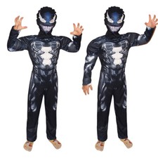 Avengers Venom Muscle Kids Jumpsuit Uniform Halloween Cosplay Costume