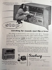 1948 Seeburg Record Player Model S-1 Gray Crackle Finish Flip Lever VTG Print Ad
