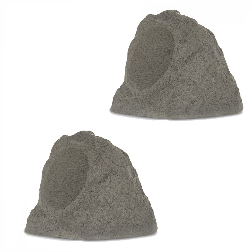 Theater Solutions Wireless 200W Rechargeable Bluetooth Rock Speaker Pair Grey