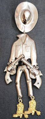 Amazing 6'' Metal Cowboy Gitup Pendant