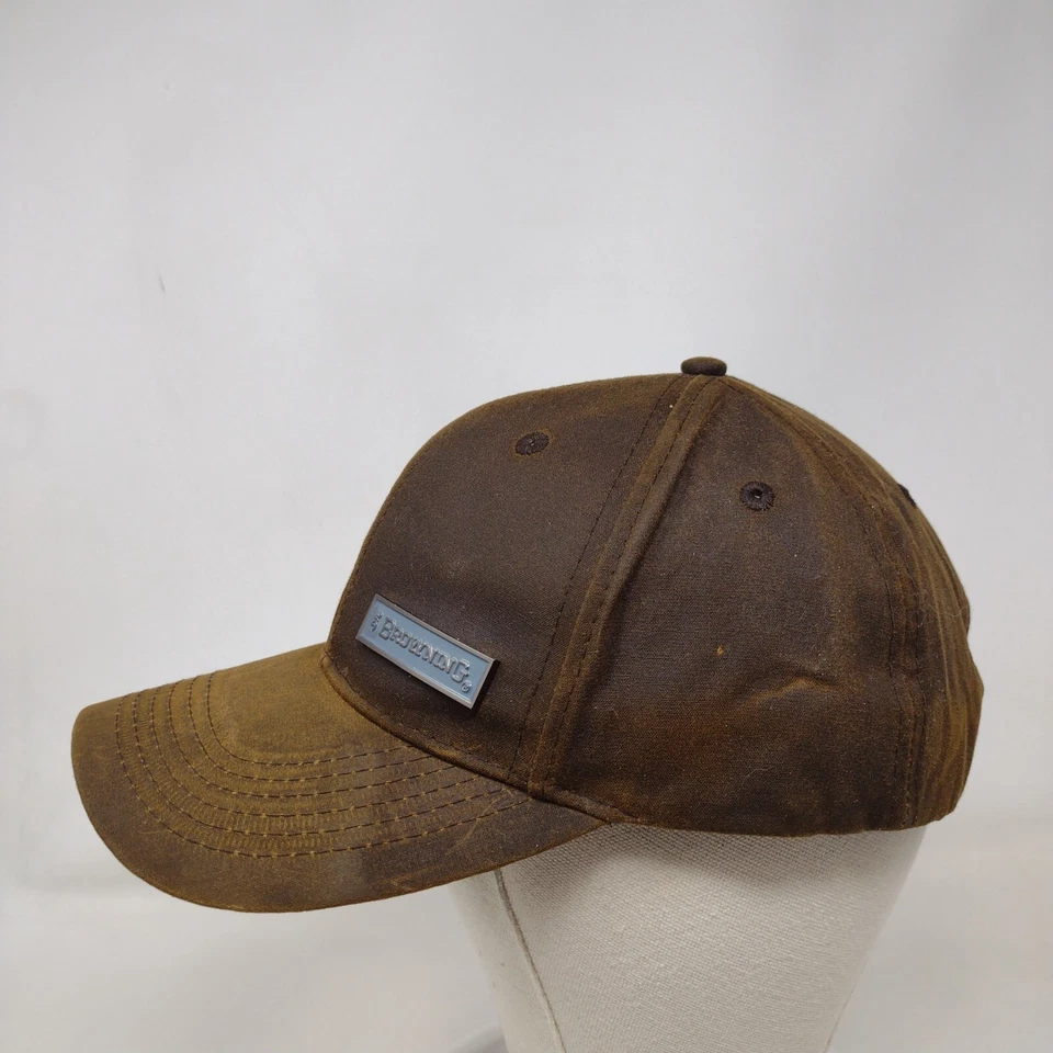 Sombrero Browning Strapback Marrón OSFA Emblema Ajustable Logo Agujeros Ventilados 6 Paneles Foto 3 de 4