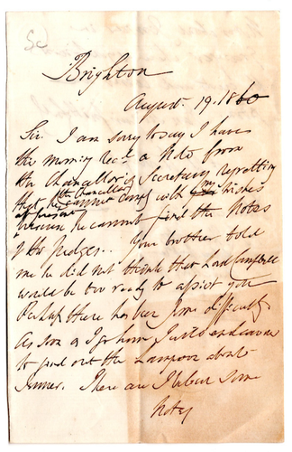 Humphrey William Woolrych Signed Letter 1860 Autographed / Legal Writer - Photo 1/2