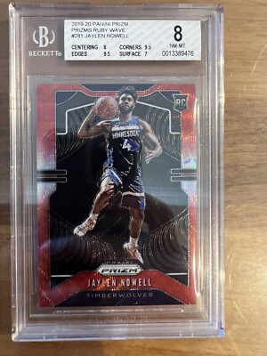 2019-20 Panini Prizm Jaylen Nowell #281 Ruby Wave BGS 8 Mint