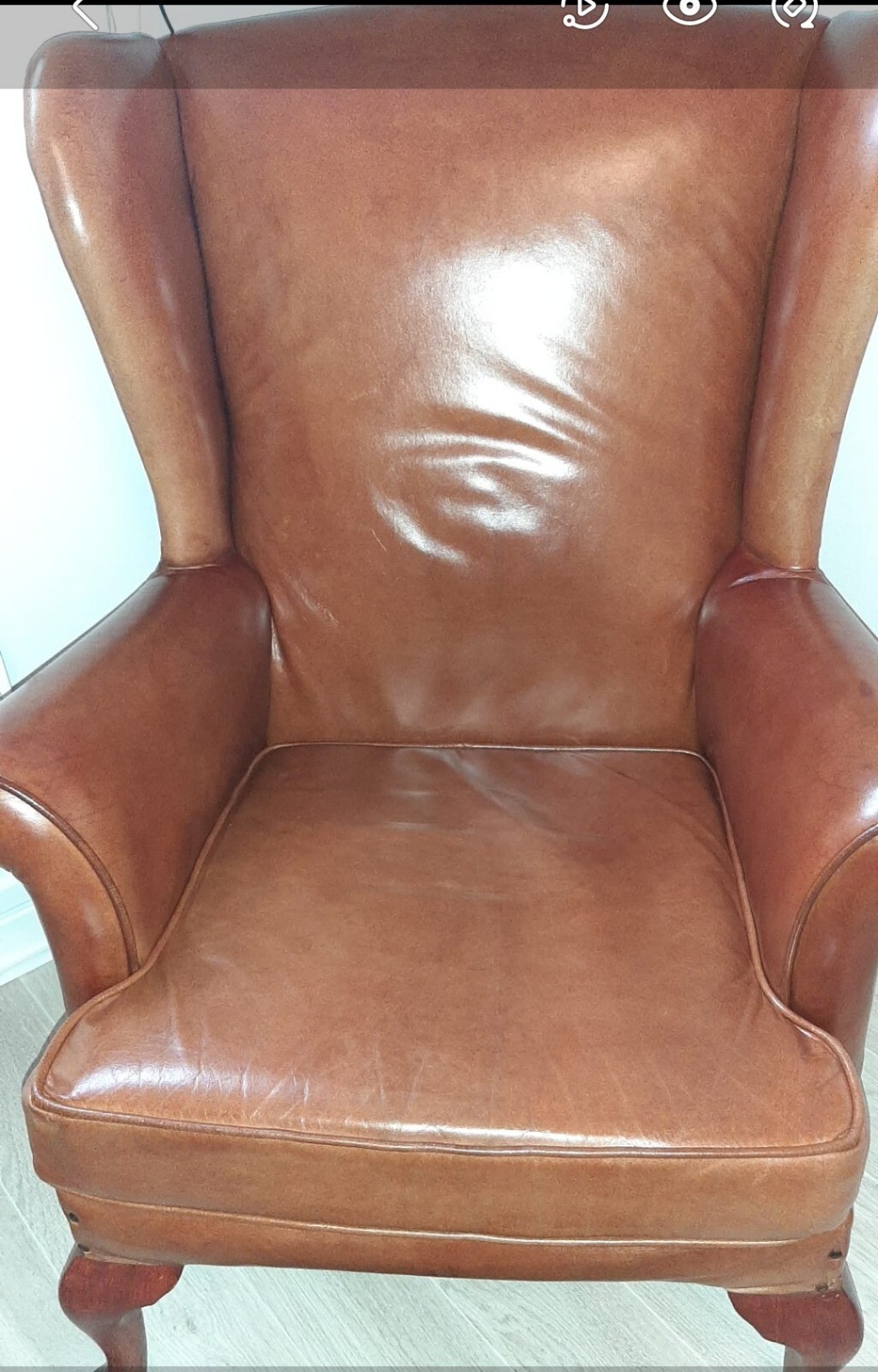 Parker Knoll Vintage Leather Wingback Chair Armchair eBay