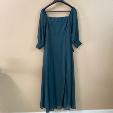 Lulus New Size XL Feel the Romance Emerald Green Off the Shoulder Maxi Dress
