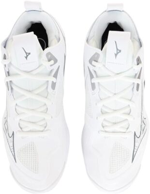MIZUNO WAVE MOMENTUM 3 MID Volleyball Shoes White Gray V1GA2317